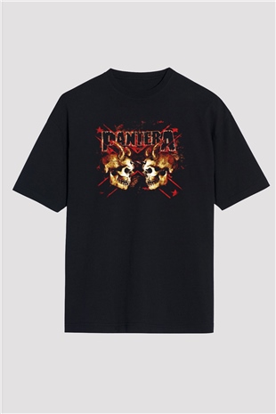 Pantera Siyah Unisex Oversize Tişört T-Shirt