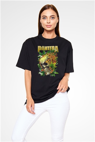 Pantera Siyah Unisex Oversize Tişört T-Shirt