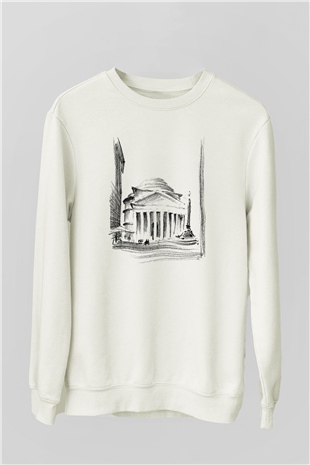 Pantheon Beyaz Unisex Sweatshirt