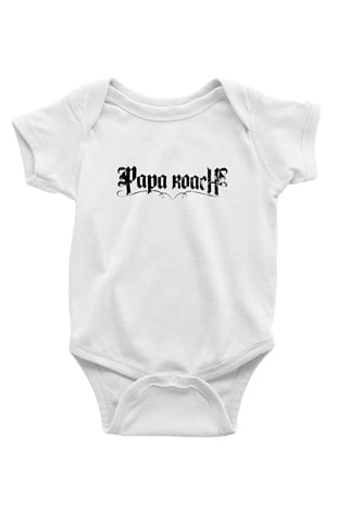 Papa Roach Baskılı Beyaz Unisex Bebek Body - Zıbın