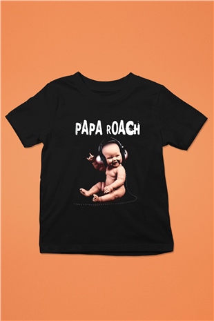 Papa Roach Baskılı Siyah Unisex Çocuk Tişört