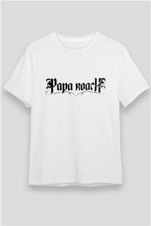Papa Roach Beyaz Unisex Tişört T-Shirt - TişörtFabrikası