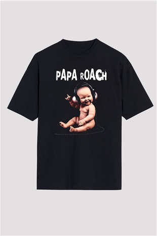 Papa Roach Siyah Unisex Oversize Tişört T-Shirt