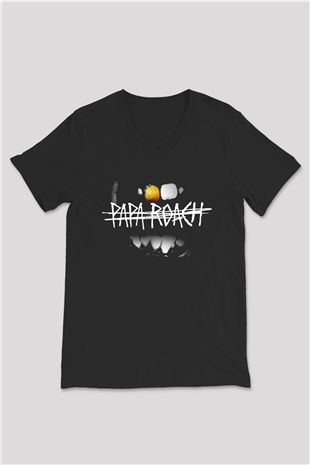 Papa Roach Siyah Unisex V Yaka Tişört