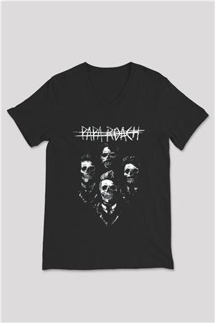 Papa Roach Siyah Unisex V Yaka Tişört