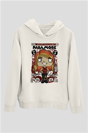 Paramore Hayley Williams Baskılı Unisex Beyaz Hoodie