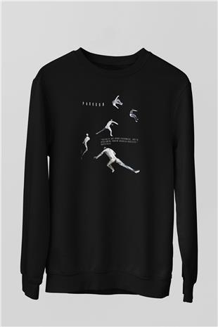 Parkour Baskılı Unisex Siyah Sweatshirt