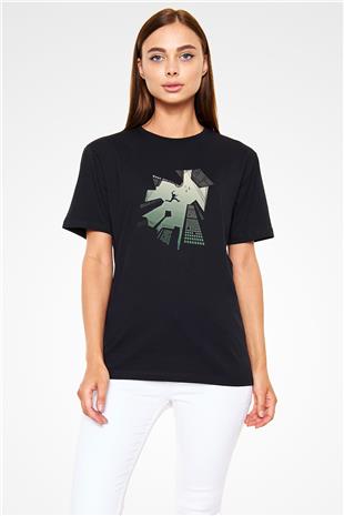 Parkour Baskılı Unisex Siyah Tişört - Tshirt