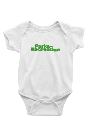 Parks and Recreation Baskılı Beyaz Unisex Bebek Body - Zıbın
