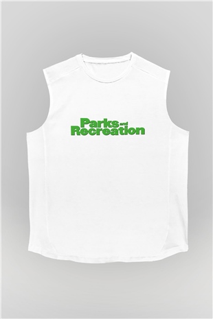 Parks and Recreation Beyaz Unisex Kolsuz Tişört