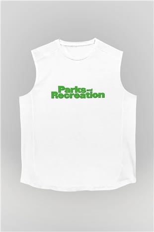Parks and Recreation Beyaz Unisex Kolsuz Tişört
