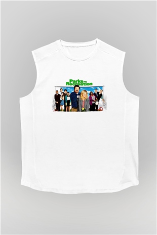 Parks and Recreation Beyaz Unisex  Kolsuz Tişört