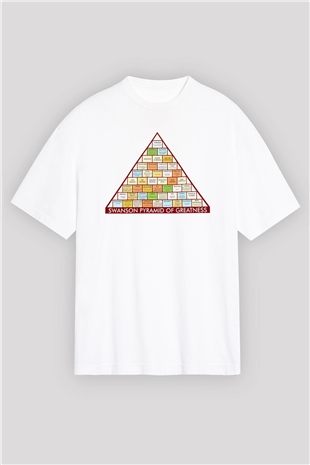 Parks and Recreation Beyaz Unisex Oversize Tişört