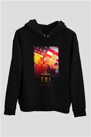 Parks and Recreation Siyah Unisex Kapüşonlu Sweatshirt