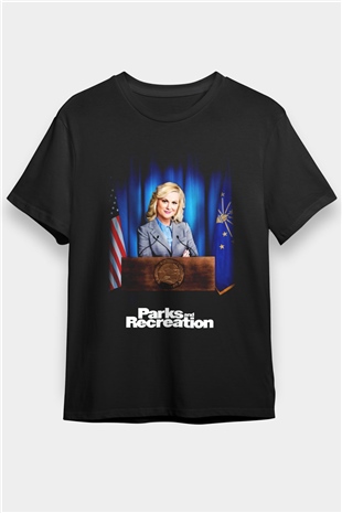 Parks and Recreation Siyah Unisex Tişört