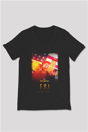 Parks and Recreation Siyah Unisex V Yaka Tişört