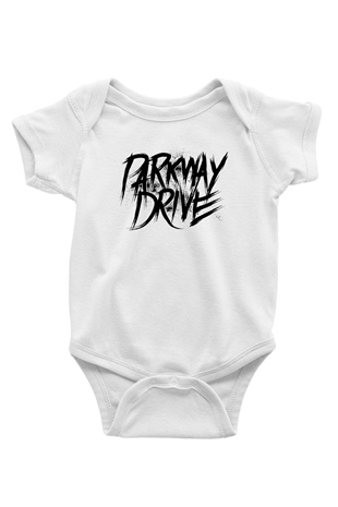 Parkway Drive Baskılı Beyaz Unisex Bebek Body - Zıbın