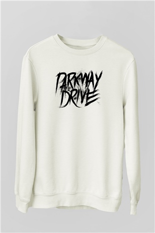 Parkway Drive Beyaz Unisex Sweatshirt