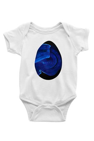 Paskalya Baskılı Beyaz Unisex Bebek Body - Zıbın