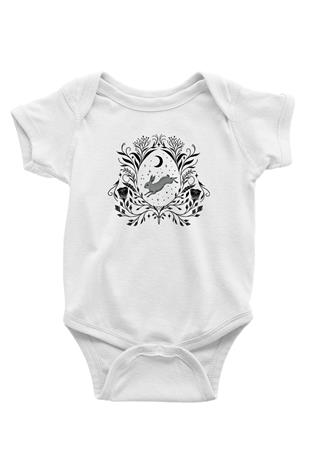 Paskalya Baskılı Beyaz Unisex Bebek Body - Zıbın