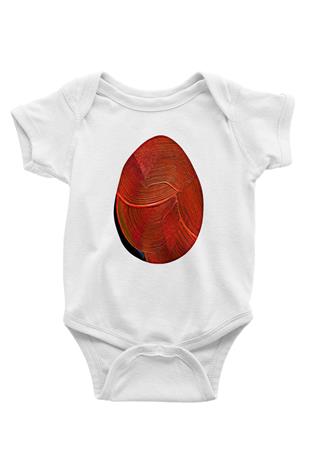 Paskalya Baskılı Beyaz Unisex Bebek Body - Zıbın