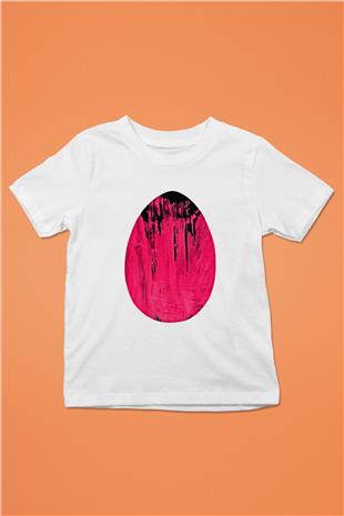 Paskalya Baskılı Beyaz Unisex Beyaz Çocuk Tişört - Tshirt
