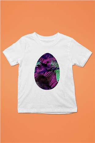 Paskalya Baskılı Beyaz Unisex Beyaz Çocuk Tişört - Tshirt