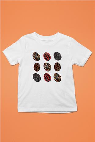 Paskalya Baskılı Beyaz Unisex Beyaz Çocuk Tişört - Tshirt