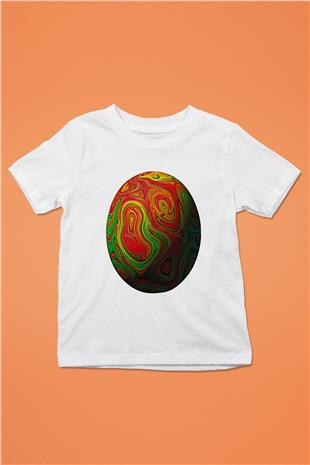 Paskalya Baskılı Beyaz Unisex Beyaz Çocuk Tişört - Tshirt