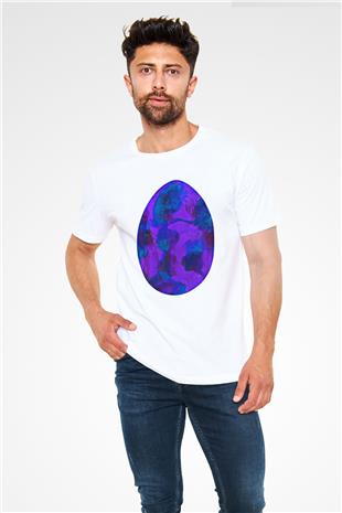 Paskalya Baskılı Unisex Beyaz Tişört - Tshirt
