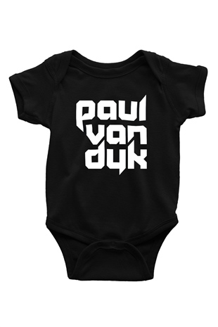 Paul Van Dyk Baskılı Siyah Bebek Body - Zıbın