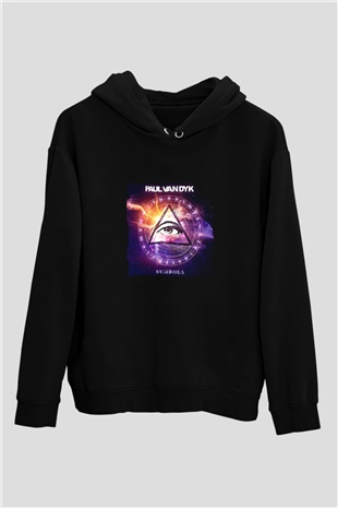 Paul Van Dyk Baskılı Unisex Siyah Hoodie