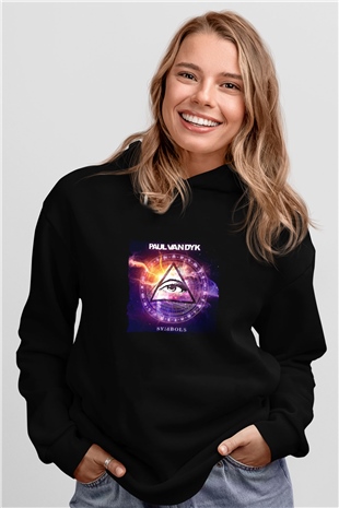 Paul Van Dyk Baskılı Unisex Siyah Hoodie