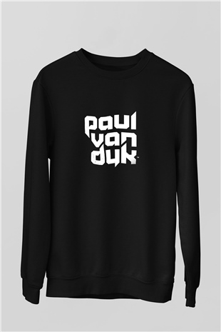 Paul Van Dyk Baskılı Unisex Siyah Sweatshirt