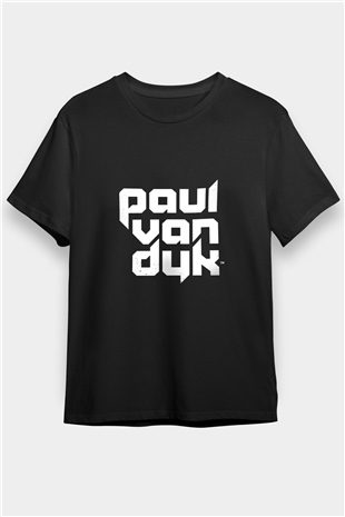 Paul Van Dyk Baskılı Unisex Siyah Tişört