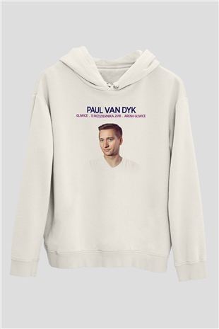 Paul Van Dyk Beyaz Unisex Kapüşonlu Sweatshirt