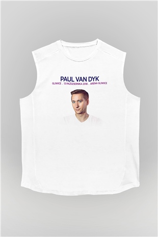 Paul Van Dyk Beyaz Unisex Kolsuz Tişört