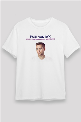 Paul Van Dyk Beyaz Unisex Tişört T-Shirt - TişörtFabrikası
