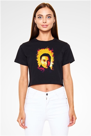 Paul Van Dyk Siyah  Crop Top Tişört