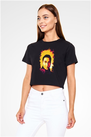 Paul Van Dyk Siyah  Crop Top Tişört