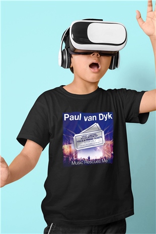Paul Van Dyk Siyah Unisex Çocuk Tişört