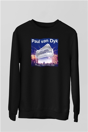 Paul Van Dyk Siyah Unisex Sweatshirt