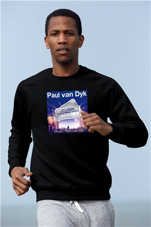 Paul Van Dyk Siyah Unisex Sweatshirt