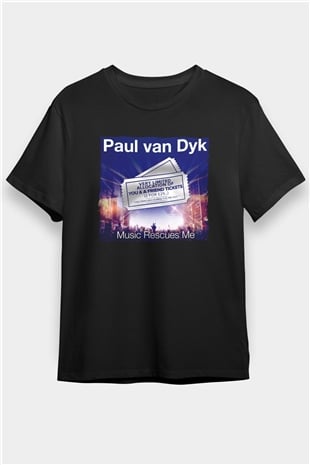 Paul Van Dyk Siyah Unisex Tişört T-Shirt - TişörtFabrikası