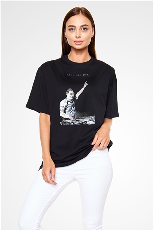 Paul Van Dyk Siyah Oversize Tişört Oversize T-shirt - TişörtFabrikası