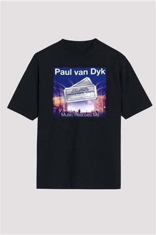 Paul Van Dyk Siyah Oversize Tişört Oversize T-shirt - TişörtFabrikası