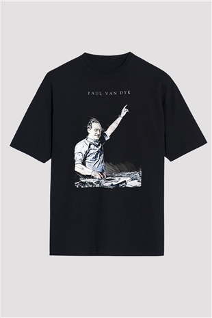 Paul Van Dyk Siyah Oversize Tişört Oversize T-shirt - TişörtFabrikası