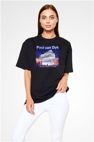 Paul Van Dyk Siyah Oversize Tişört Oversize T-shirt - TişörtFabrikası