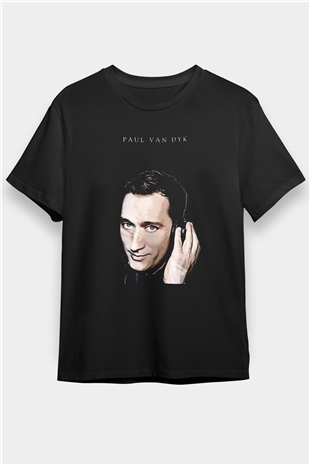 Paul Van Dyk Siyah Unisex Tişört T-Shirt - TişörtFabrikası