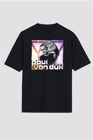 Paul Van Dyk Siyah Oversize Tişört Oversize T-shirt - TişörtFabrikası